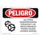 Signmission OSHA, Exposed Conveyors And Moving Parts Spanish, 10in X 7in Rigid Plastic, OS-DS-P-710-LS-1216 OS-DS-P-710-LS-1216 - alternate 1